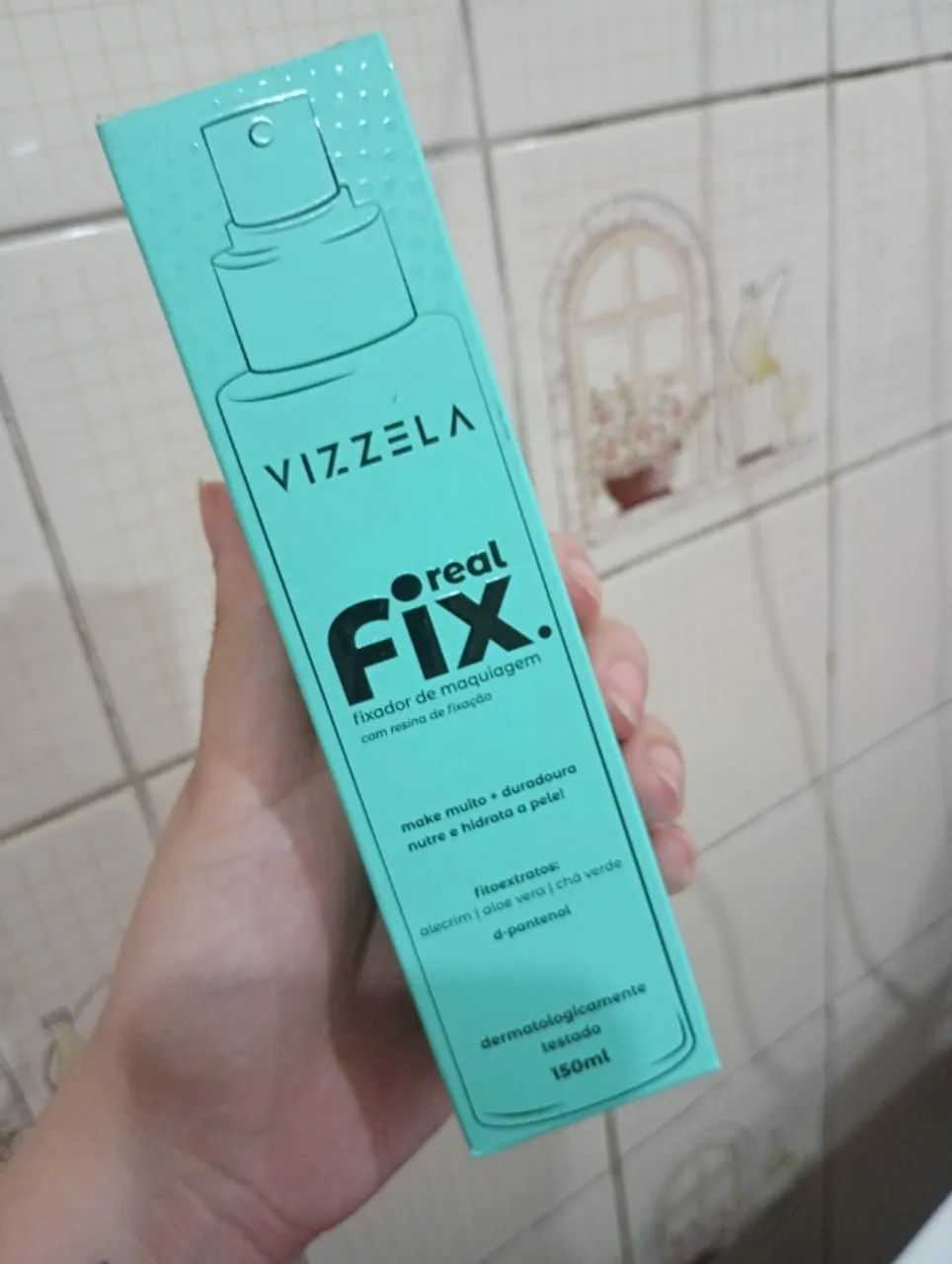 fixador e maquiagem da vizzela, novo, sem uso.