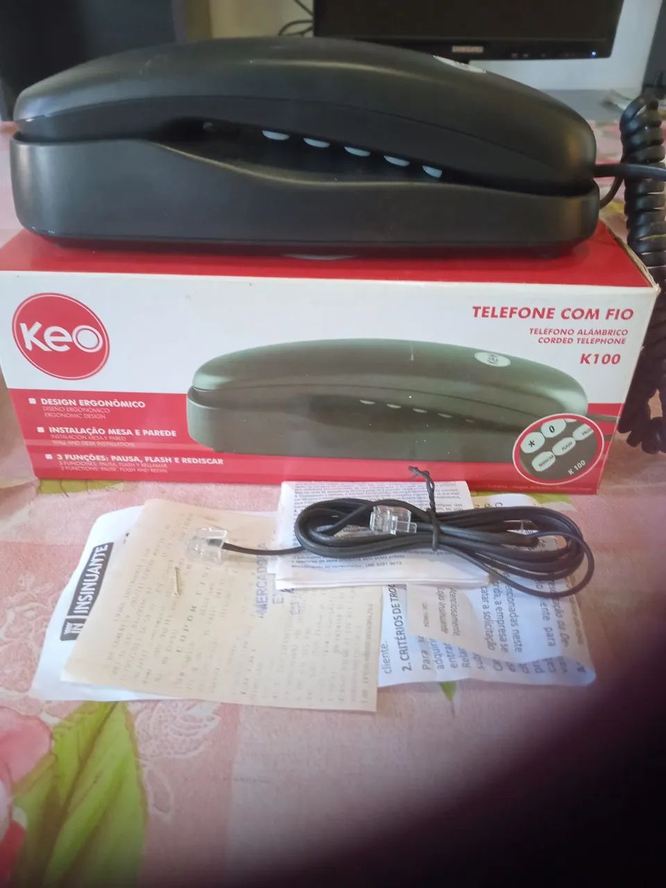 Telefone fixo c/fio novo  - Foto 2