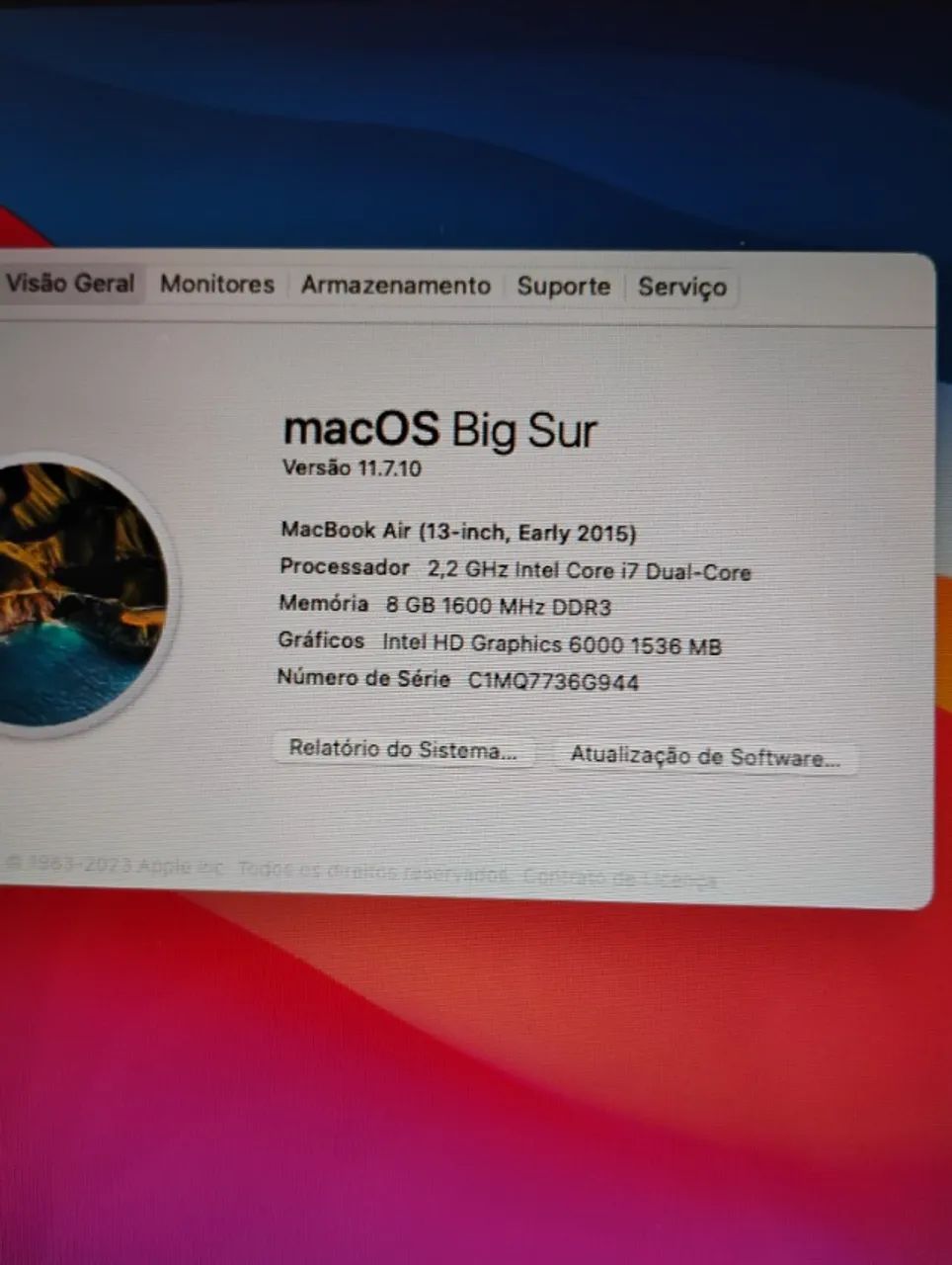 MacBook Air 2015 (SEMINOVO) I5 8gb 13.3" - Foto 2