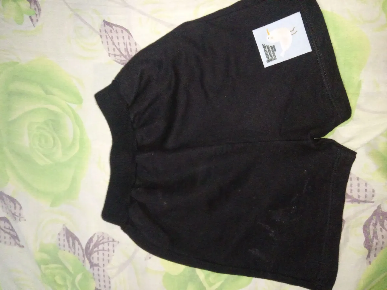 Shorts Bebê Preto-tamanho 3meses