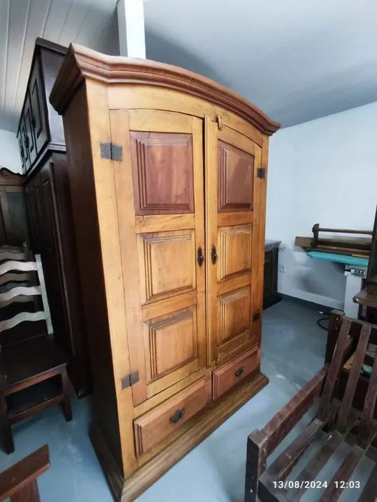 Armário rústico e antigo em madeira nobre! (100% restaurado) - Foto 4