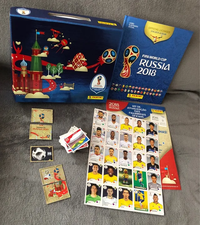 Álbum Copa do Mundo Rússia 2018 Capa Dura + Box Maleta + 300 Figurinhas