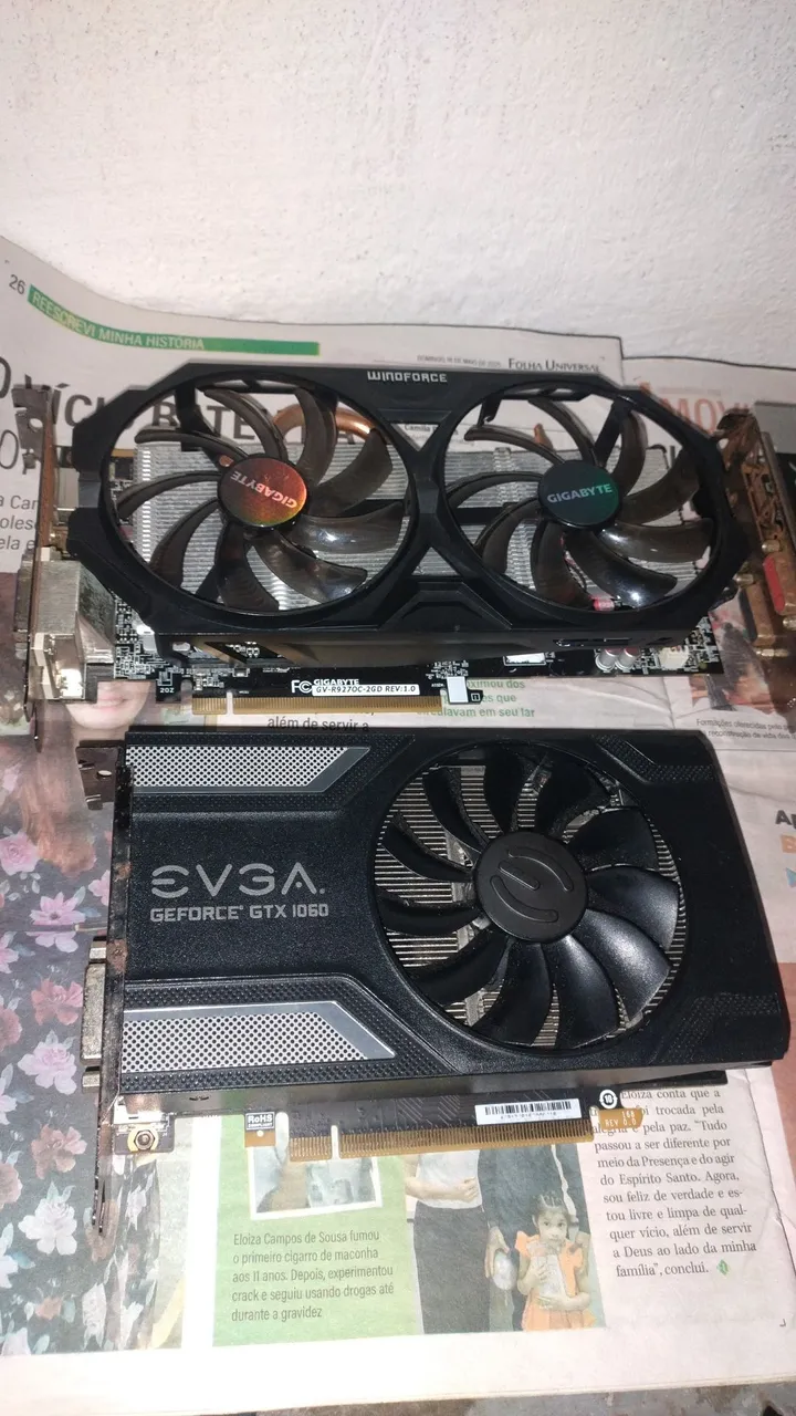GTX 1060ti e uma R7 winderforce e outra R7 Double Dissipation