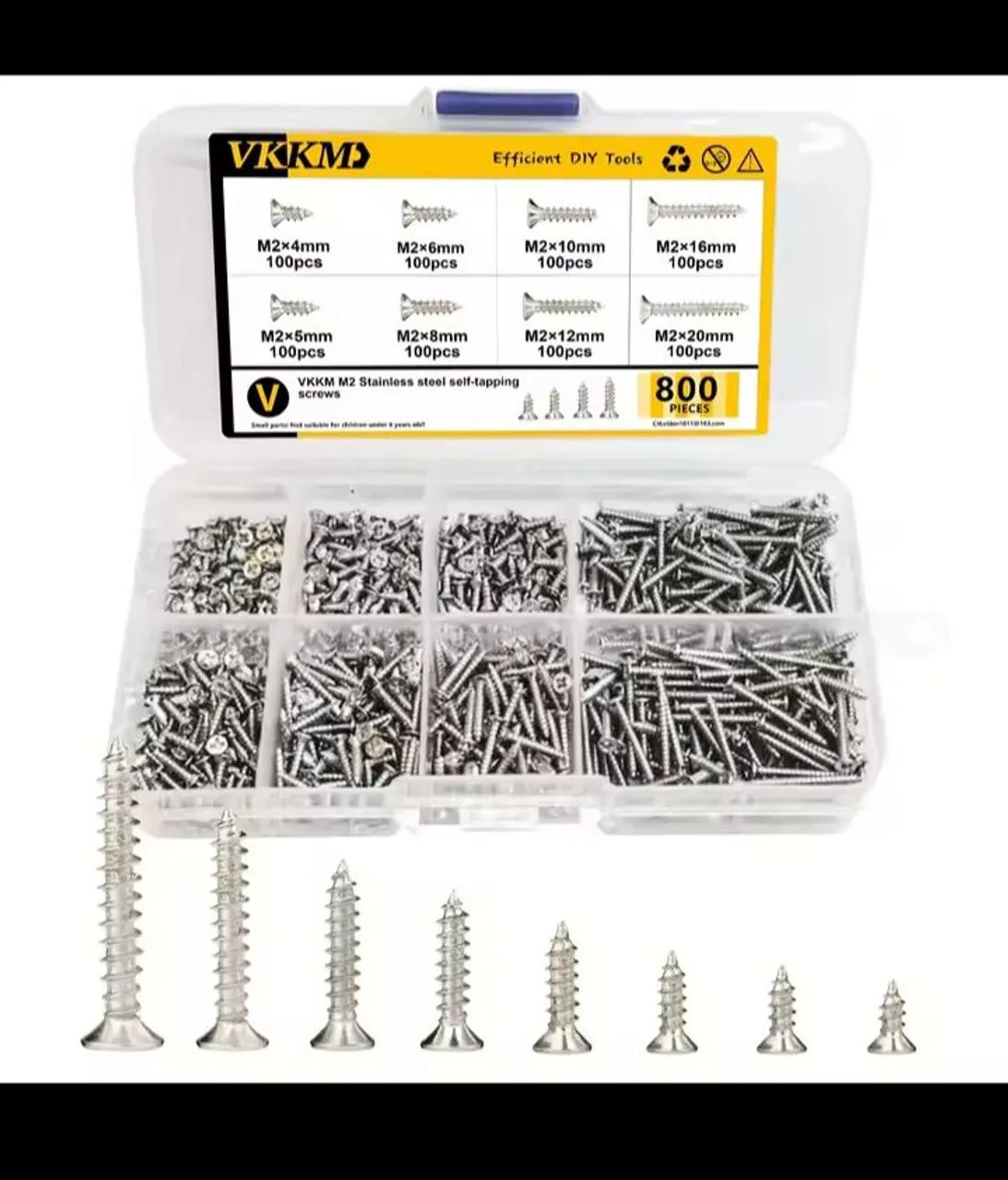 Kit parafusos auto- roscante aço carbono (800 unidades) - Foto 6