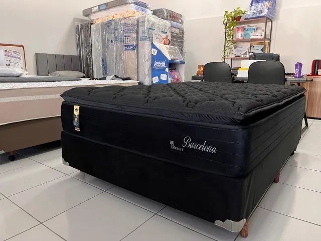 Cama Box Casal Molas Ensacadas Pillow Top Macio Marca Hellen Peça Nova! - Foto 2