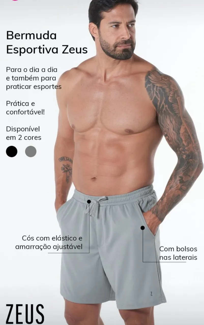 Bermuda Esportiva Zeus - Conforto e Estilo!