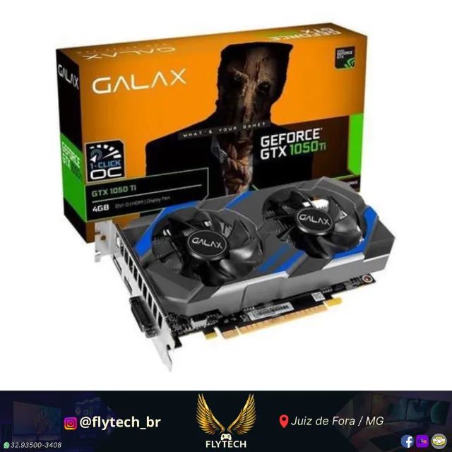 Placa de Vídeo GTX 1050 TI GALAX 4GB - Desempenho Gamer com Qualidade