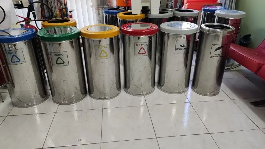 LIXEIRAS INOX RECICLAVEIS ARTPLAN - SEMI NOVAS