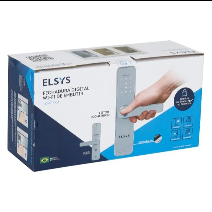 Fechadura Digital Wi-Fi Elsys Biométrica Nova