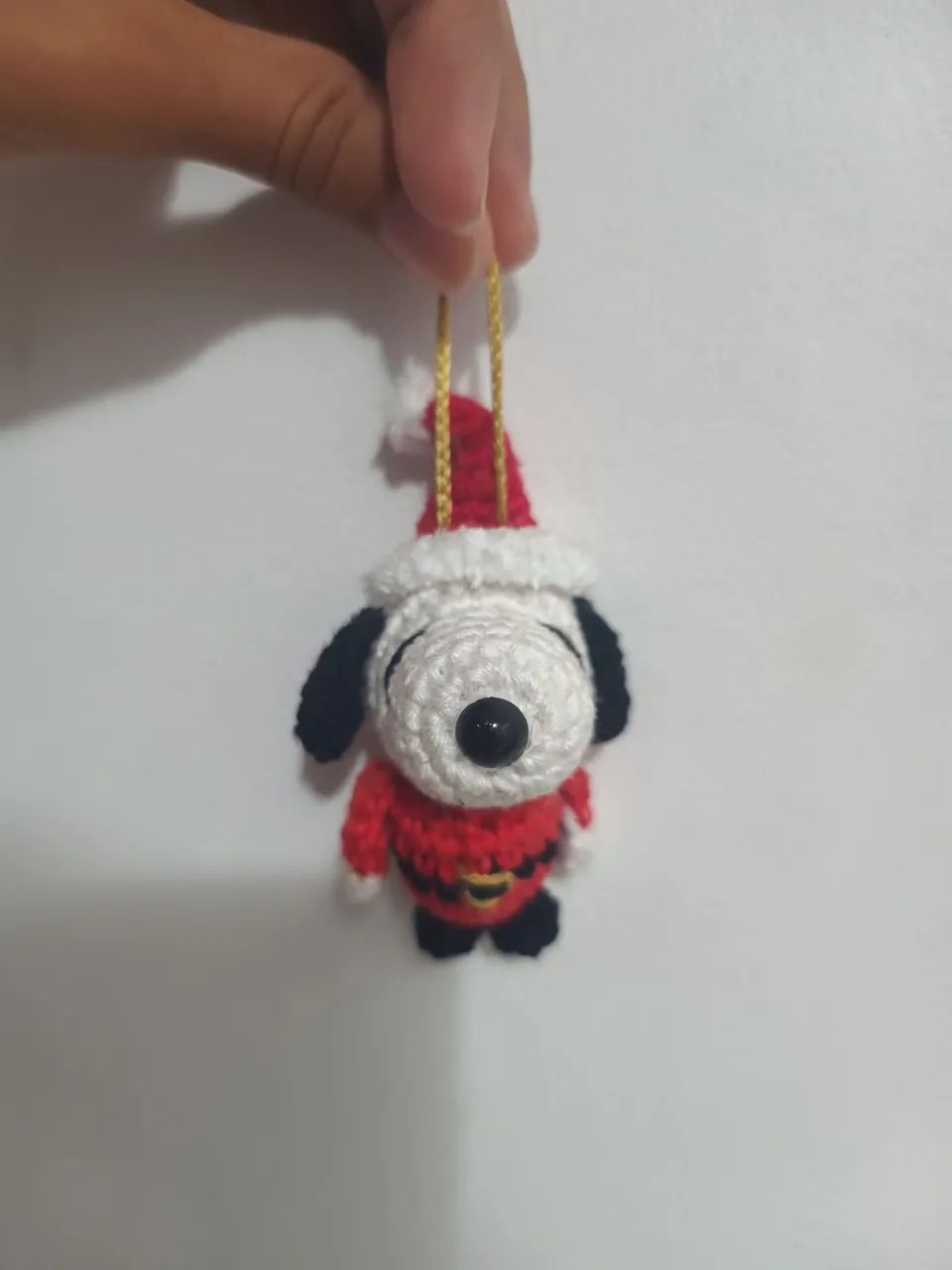 Enfeite de Natal de Crochê - Amigurumi do Snoopy Natalino 