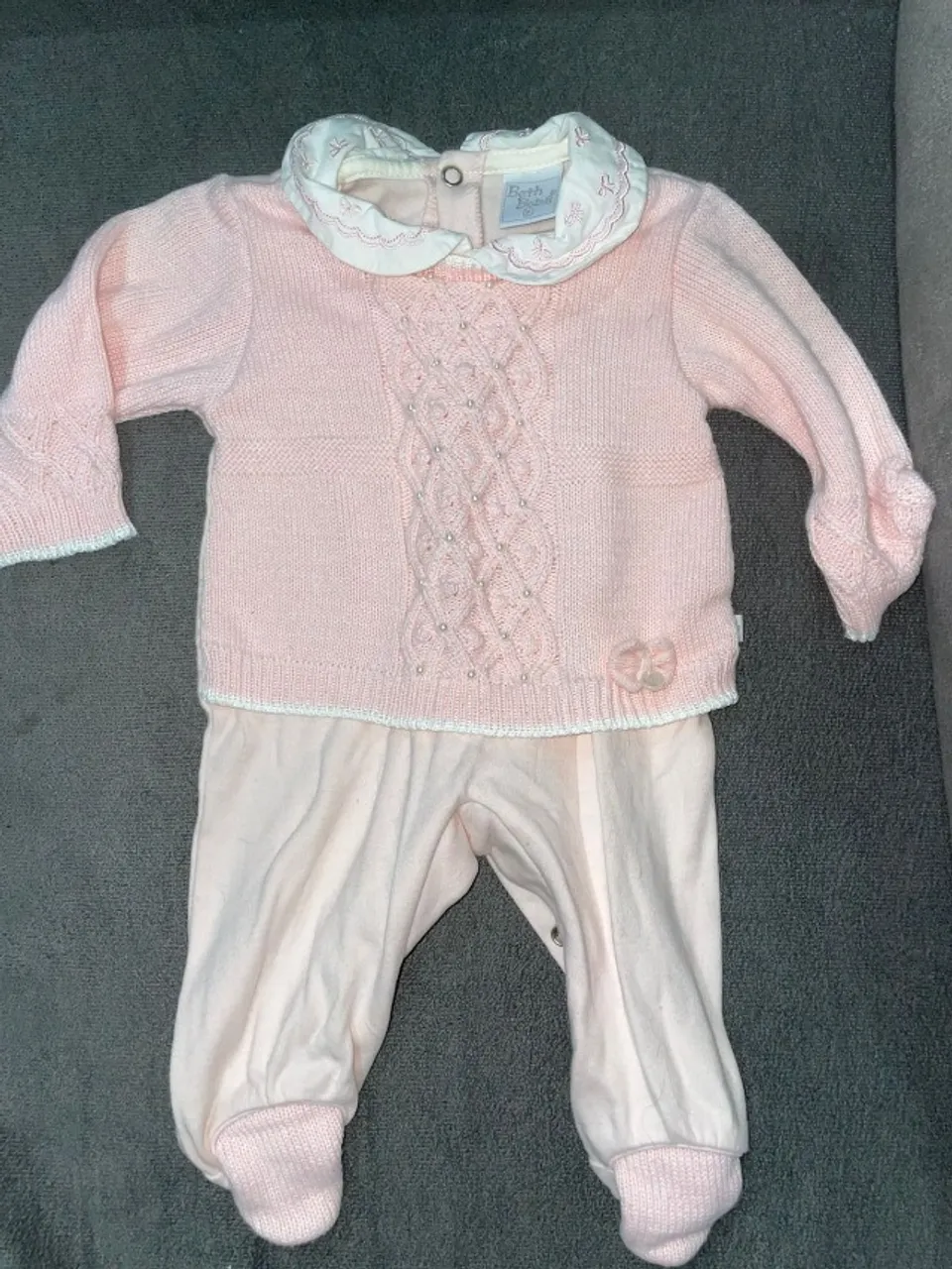 Macacão Tricot com Perolas - Beth Bebê - Tamanho P