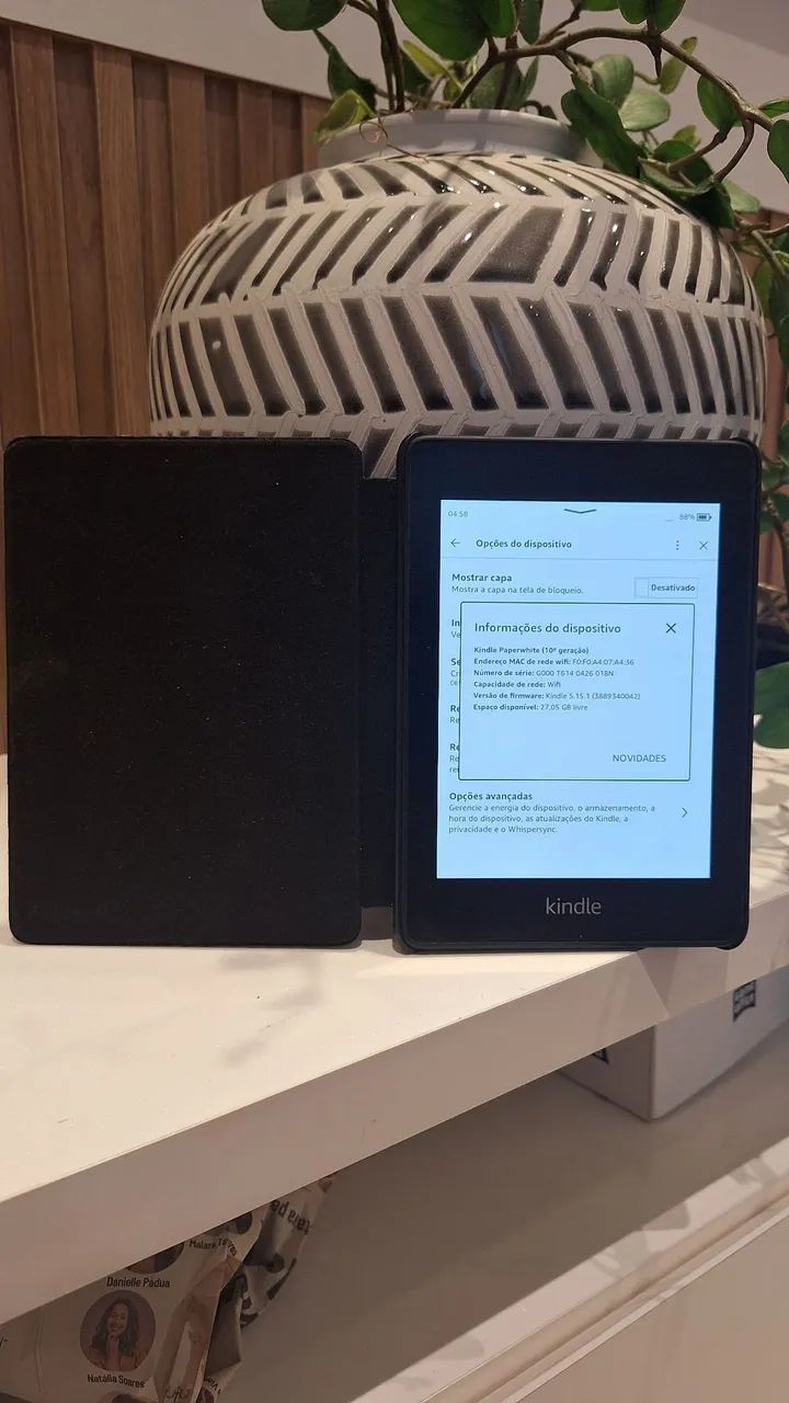 Kindle Paperwhite 10° geração 28Gb com Capa de Tecido 