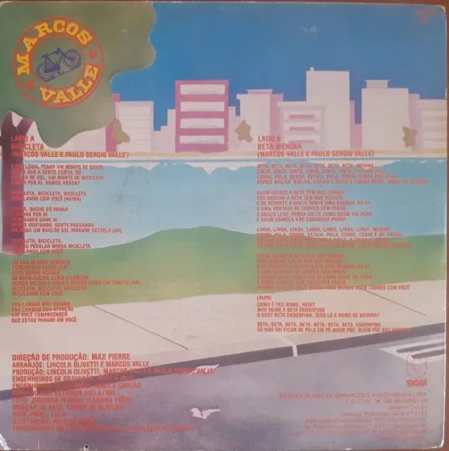 Compacto Marcos Valle - Bicicleta (1984) disco de vinil  - Foto 2