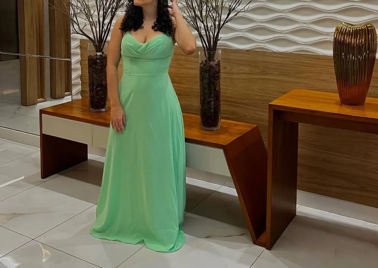 Vestido longo verde - Foto 2
