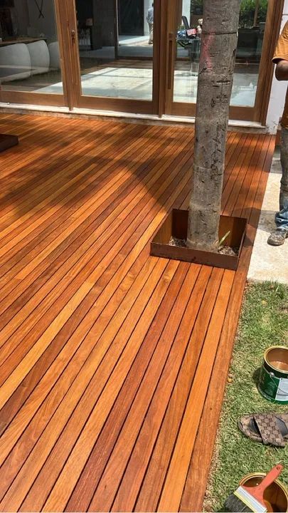 Raspagem de deck pergolado colocação de deck e pergolado em geral .