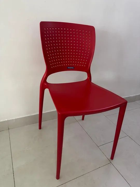 Cadeiras Tramontina Vermelhas (6 unidades) - Foto 3