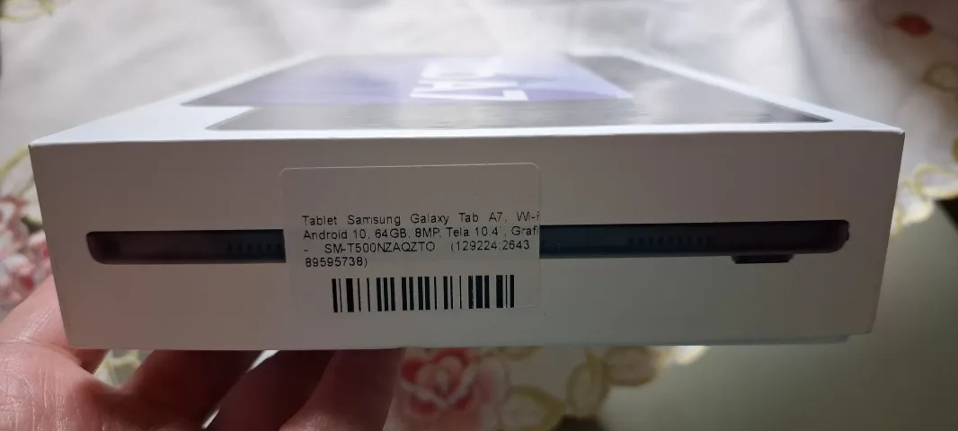 TABLET SAMSUNG GALAXY TAB A7 WIFI 64Gb 8Mp 10.4 POLEGADAS COM PELÍCULA CAPA CARREGADOR CX