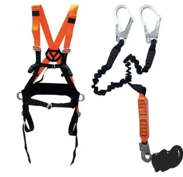 Cinto de segurança tipo paraquedista com talabarte duplo