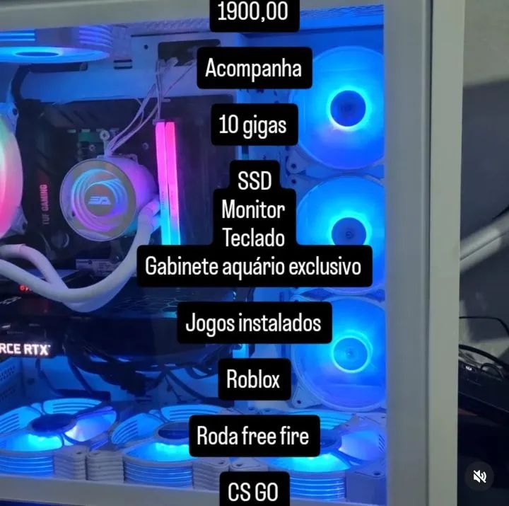 PC Gamer Completo  entregamos com nota fiscal e garantia e melhor preço 