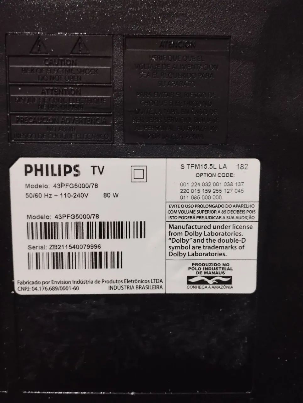 TV Philips com display queimado. Conserto ou retirada de peças  - Foto 2