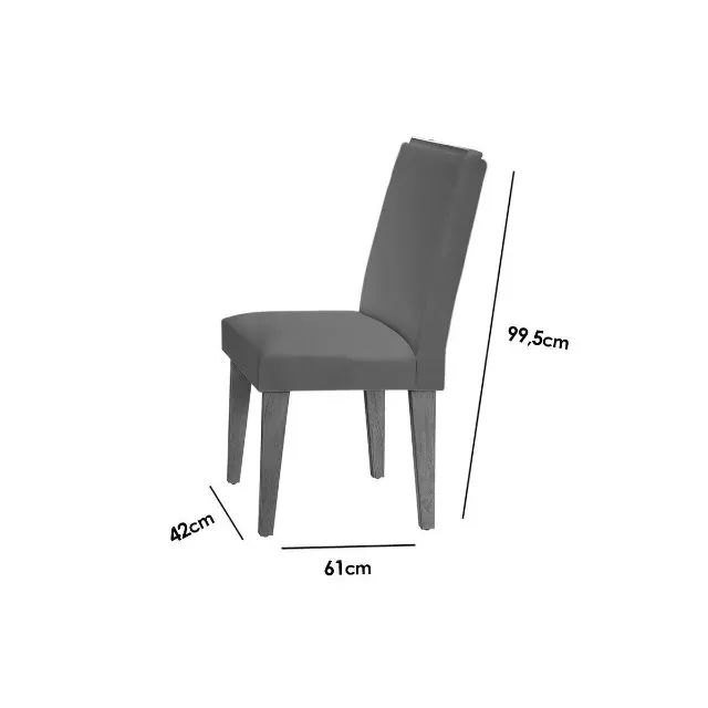 Cadeira Cleo Para Mesa de Jantar - Foto 2