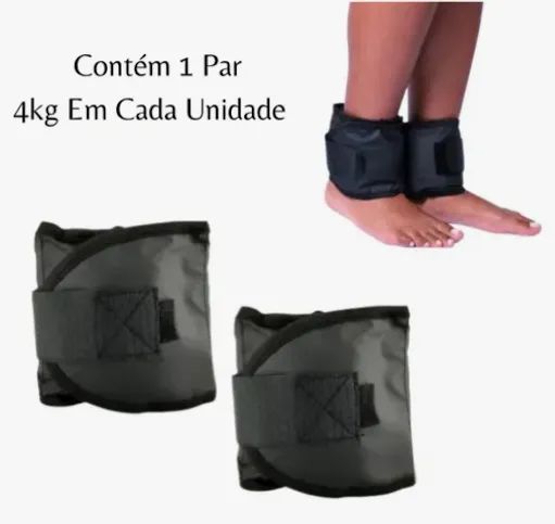 Par de Caneleiras De Peso com 4kg Tornozeleira Academia Fitness Exercício z1020 - Foto 3