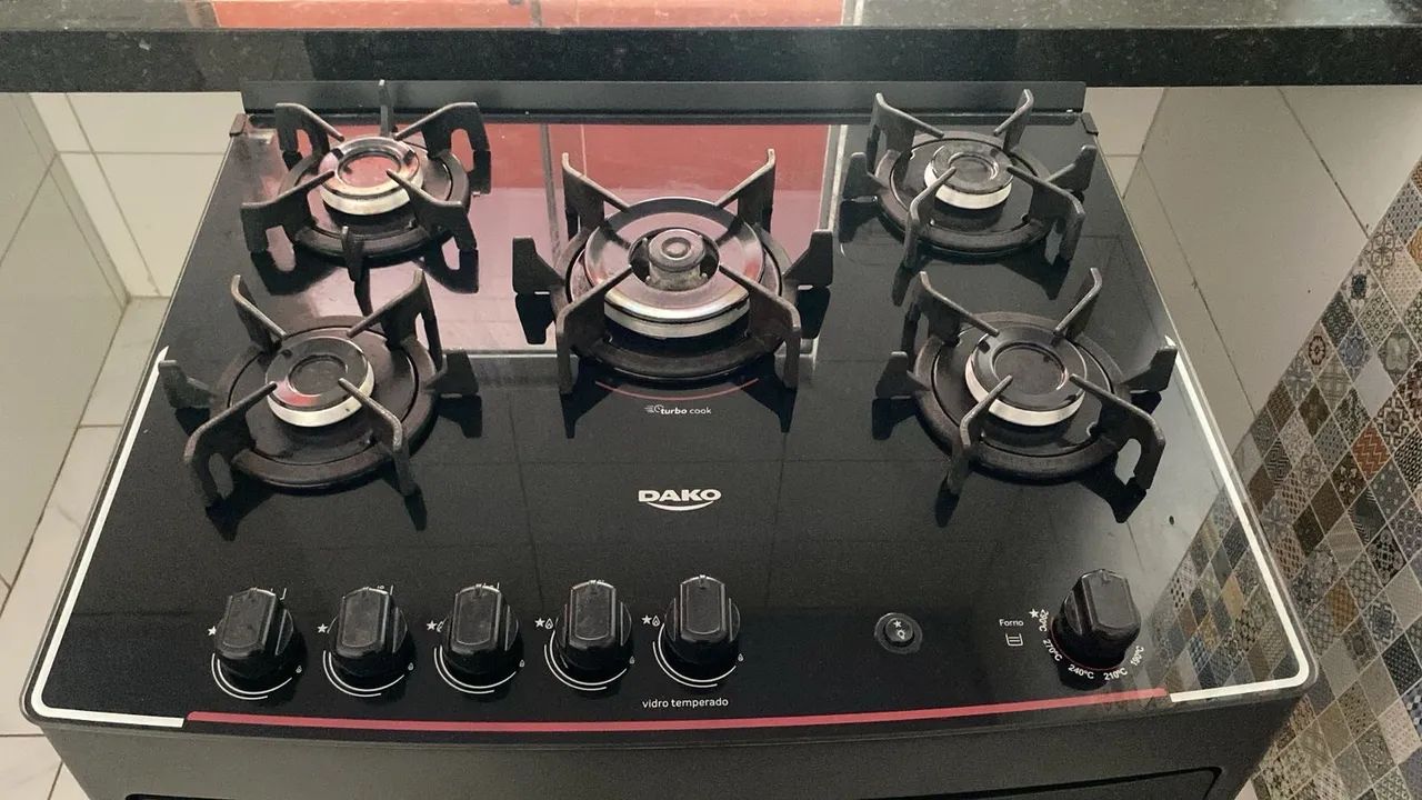 Fogão a Gás Dako Supreme Glass 5 Bocas - Foto 2