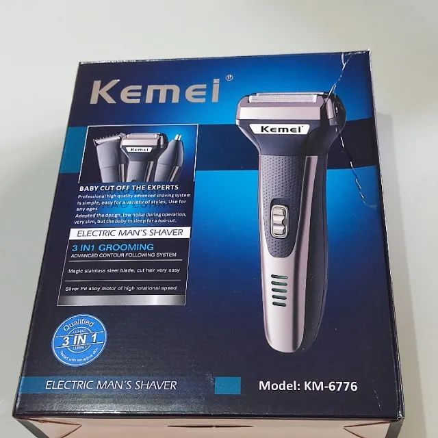 Máquina de Acabamento cabelo Kemei Km-6776 Recarregável - Foto 3