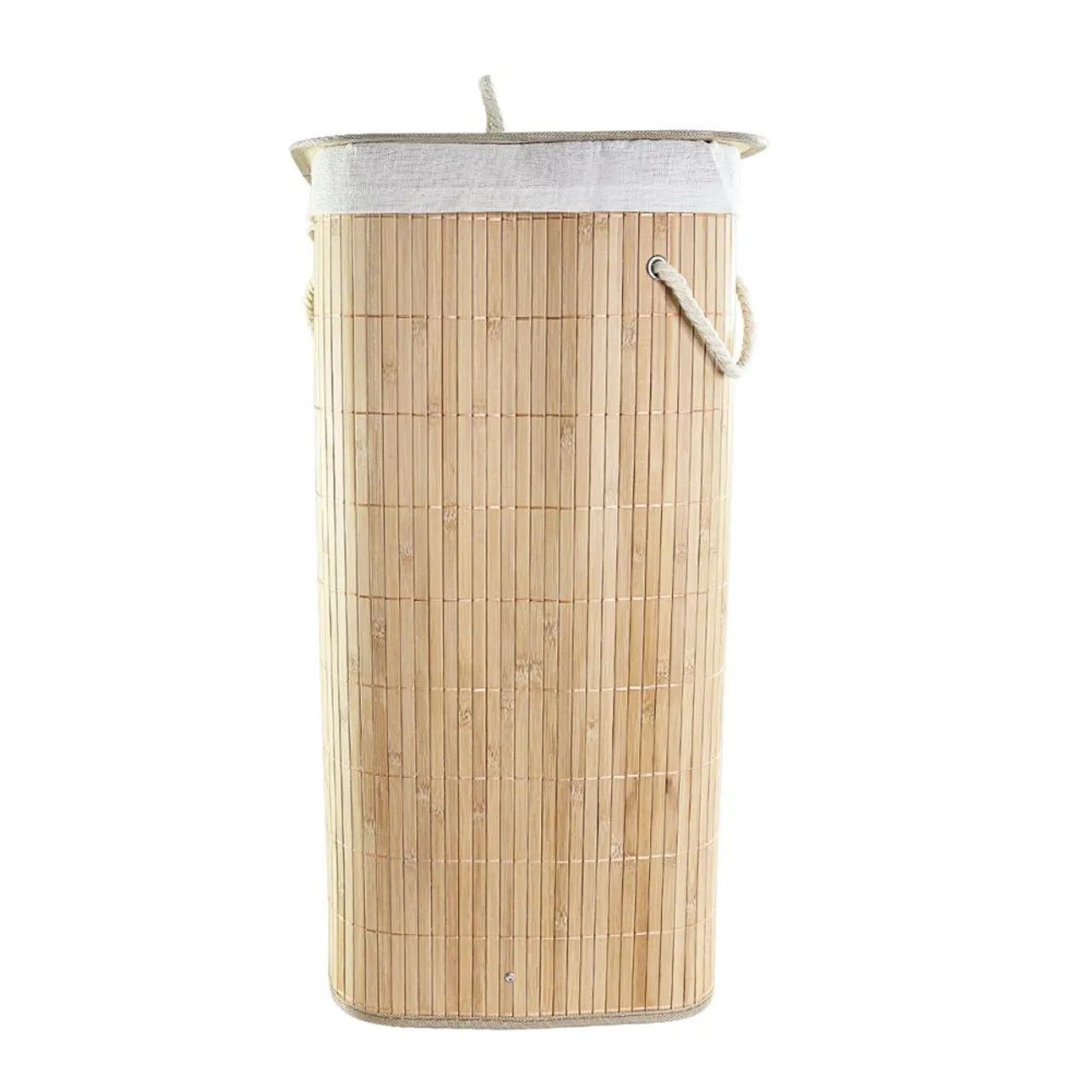 Cesto de roupa em bambu com tampa - Foto 2