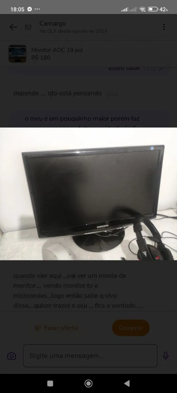Monitor Samsung no precinho pra levar hoje !