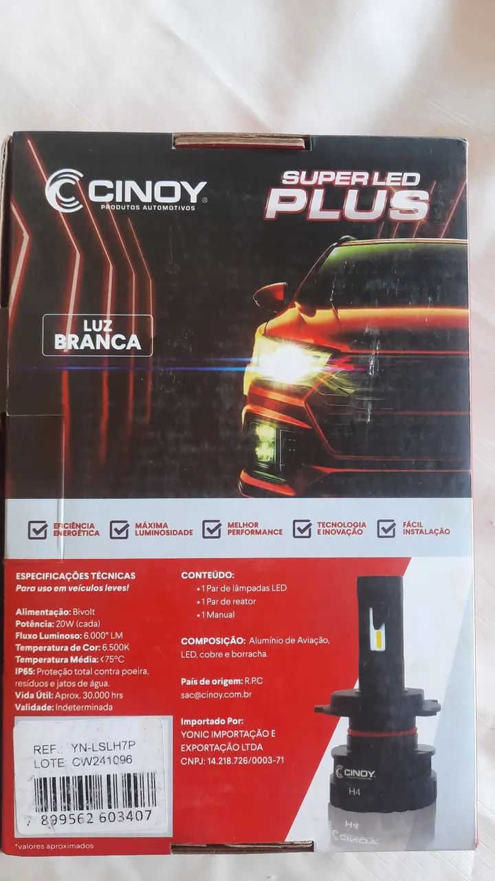 Lâmpadas LED Super Led Plus H4 - 6000LM - Bivolt