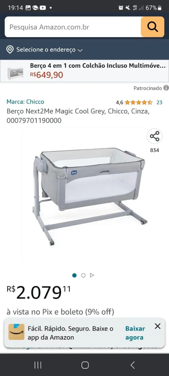 Berço next2me Magic - Chicco - Foto 2