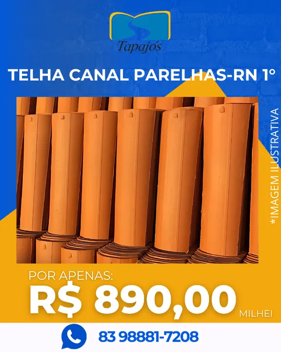 Telha Canal de Parelhas-RN 1° na Tapajós Madeiras