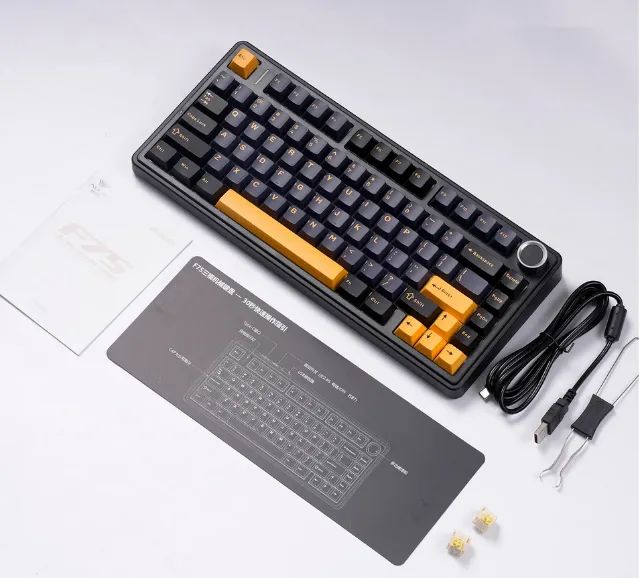 Teclado Mecânico Aula F75 sem fio, Novo lacrado - Foto 3