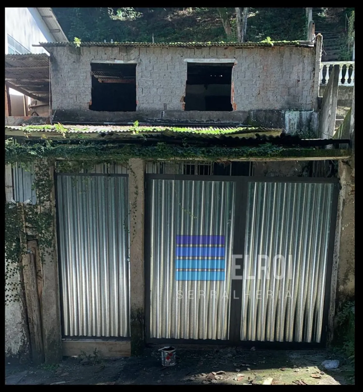 Portão 2 Folhas Sob Medida em Chapa Galvanizada