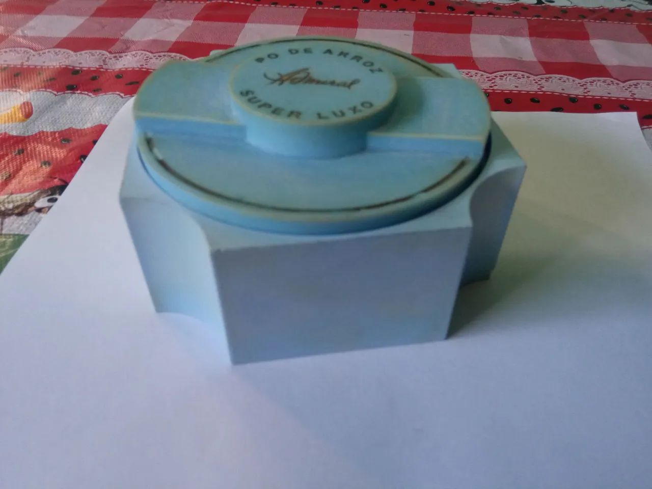 Antigo pote de pó de arroz luxo  - Foto 4
