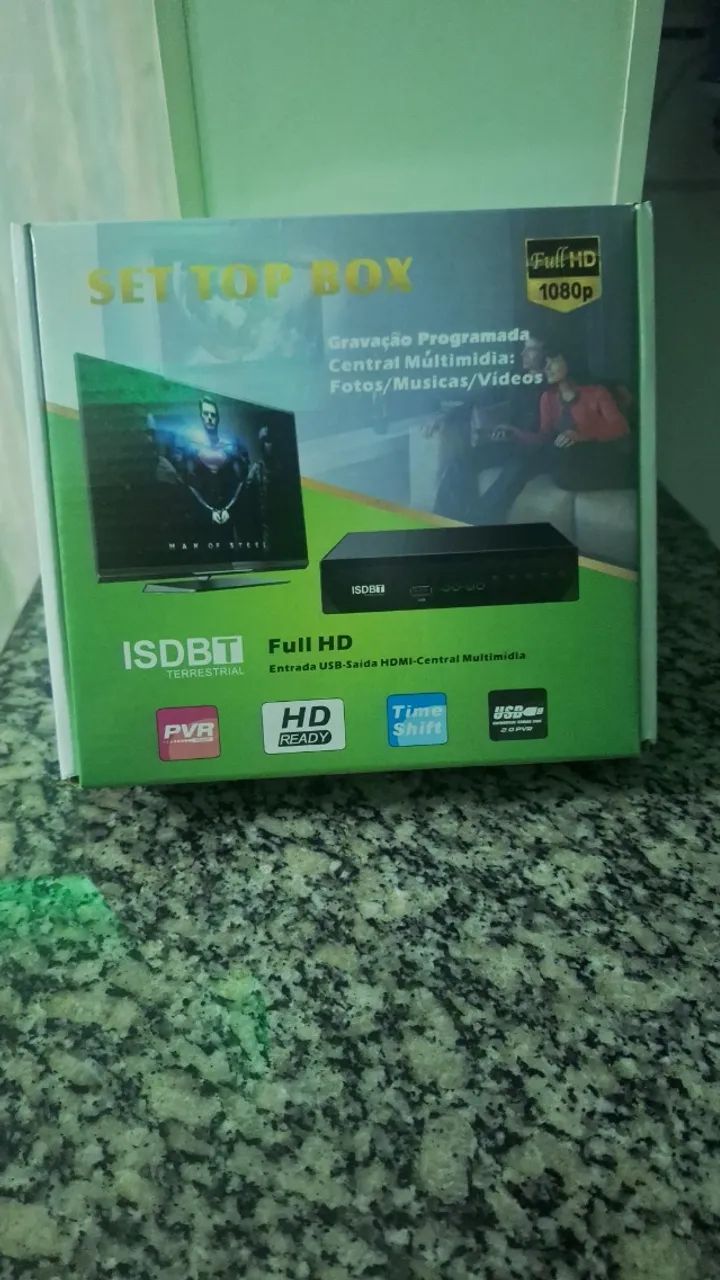Conversor digital Set Top box full HD novo e na caixa - Foto 2