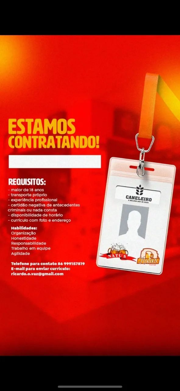 Contrata-se auxiliar de cozinha/ chapeiro (a) COM EXPERIÊNCIA