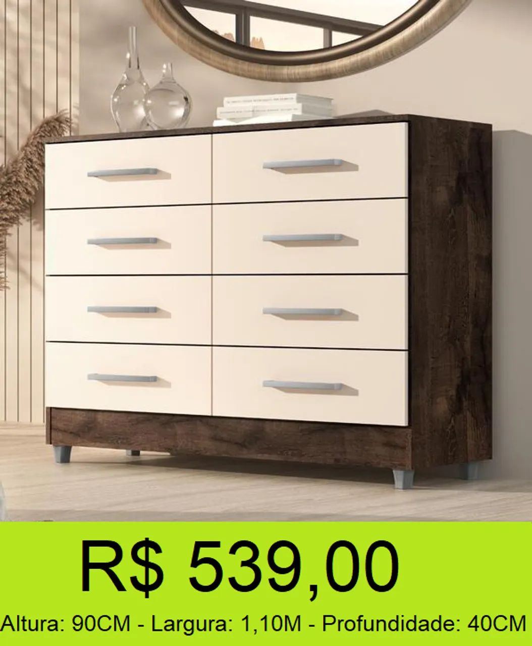 Comoda 8 gavetas com ótimo suporte - Foto 4