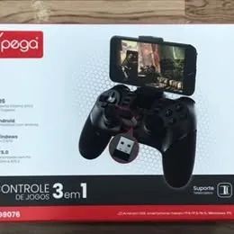 Controle Joystick Gamepad Sem Fio Ipega PG-9076 Preto - Controle 3 Em 1 - Foto 2