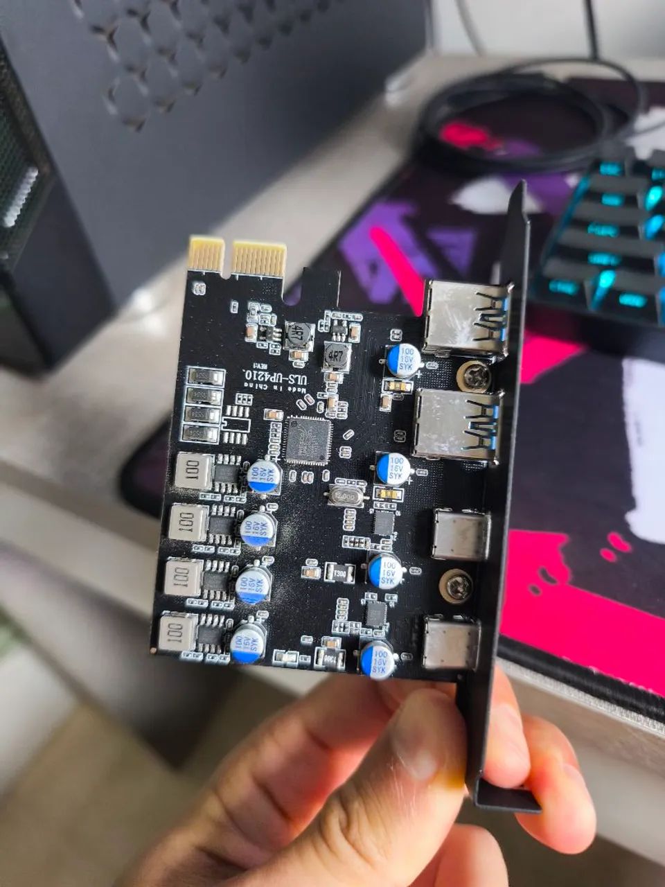 adaptador extensor USB 3.0 e USB tipo C PCI placa  - Foto 3