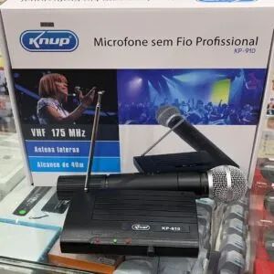 Super Desconto Microfone Sem Fio Uhf Wireless Bivolt Karaokê Profissional - Foto 2