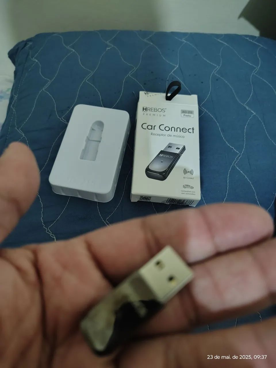 Adaptador bluetooth -Car Connect Hrebos AD-215 Preto  - Foto 3