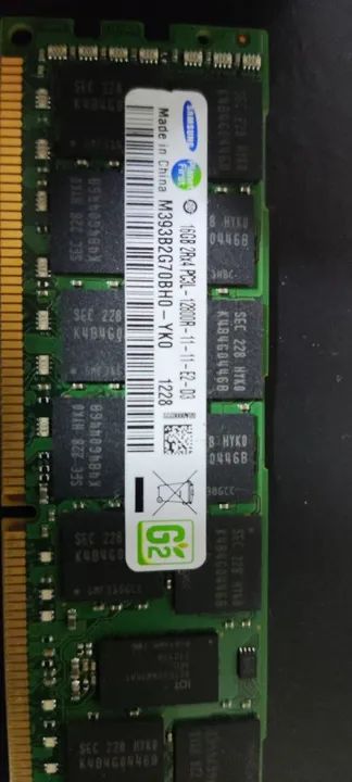 2 Pentes de Memória 16Gb PC3L 12800R Samsung  - Foto 2