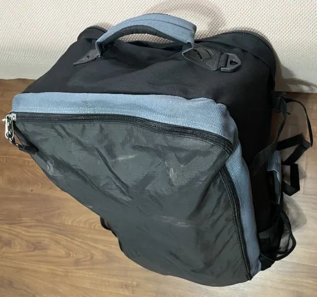 MOCHILA THE NORTH FACE KARGO 100 + 20 PRETO E AZUL - Foto 3