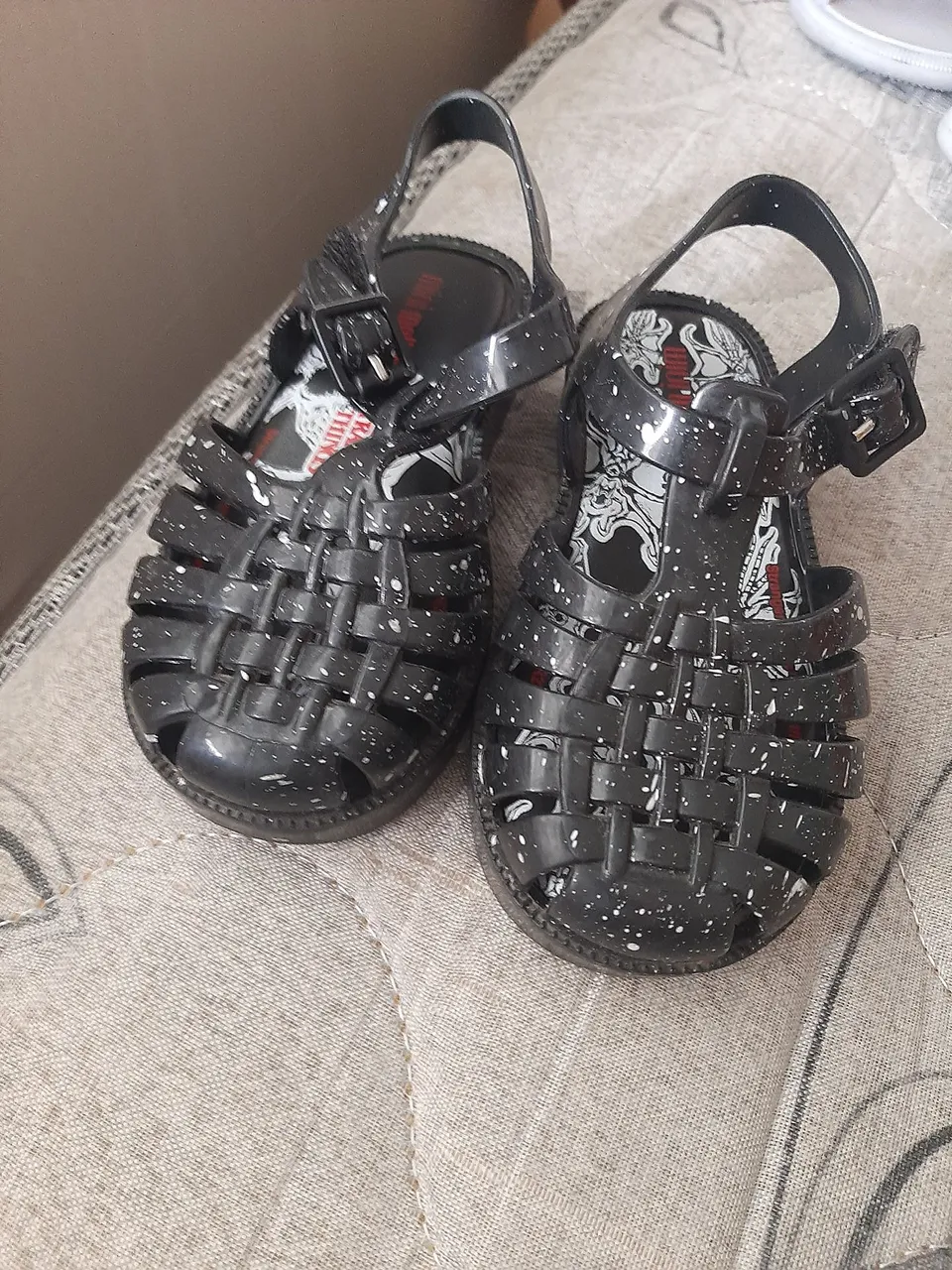 Sandálias Melissa Infantil - Black Splatter
