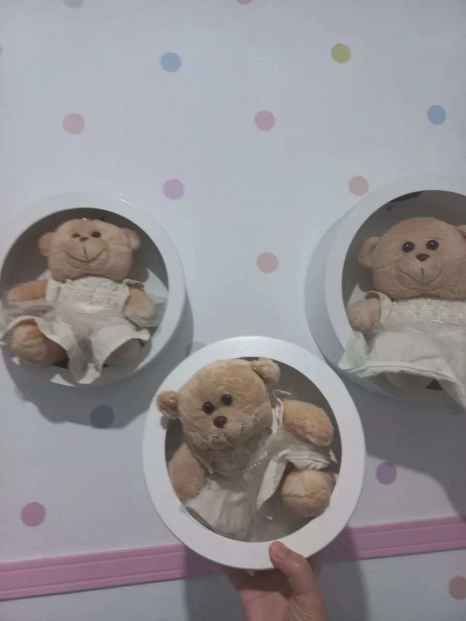 Trio de nichos com ursas