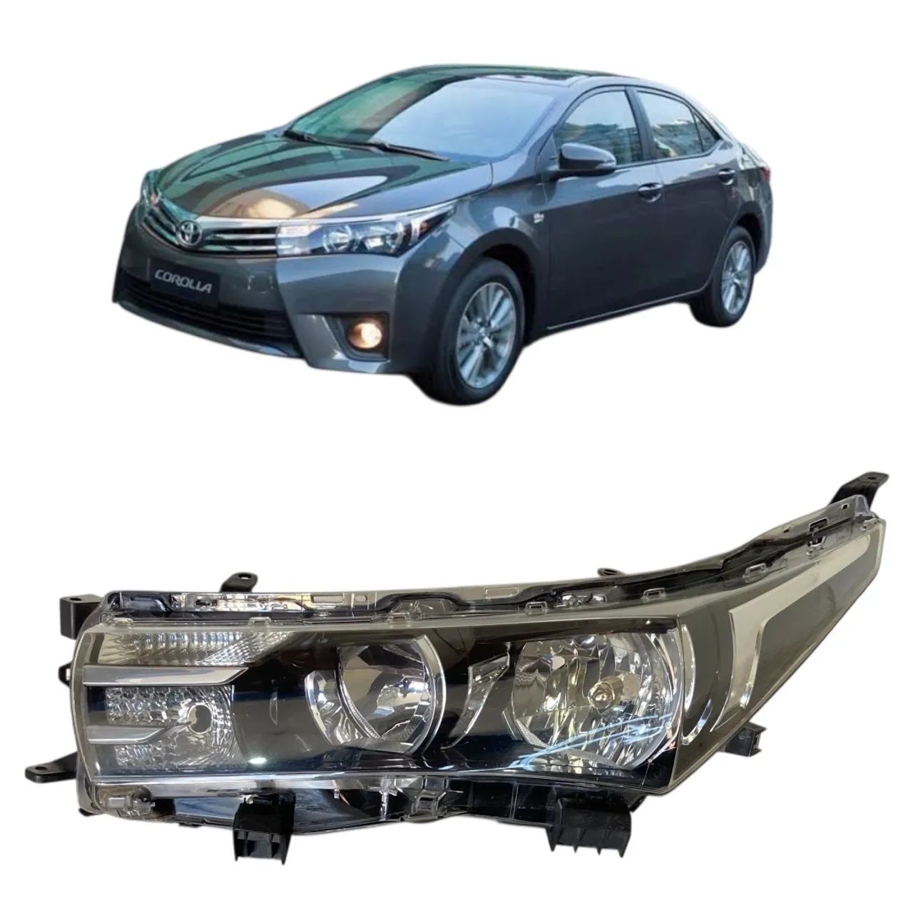 Farol Esquerdo Corolla 2015 A 2017 Sem Led Original 