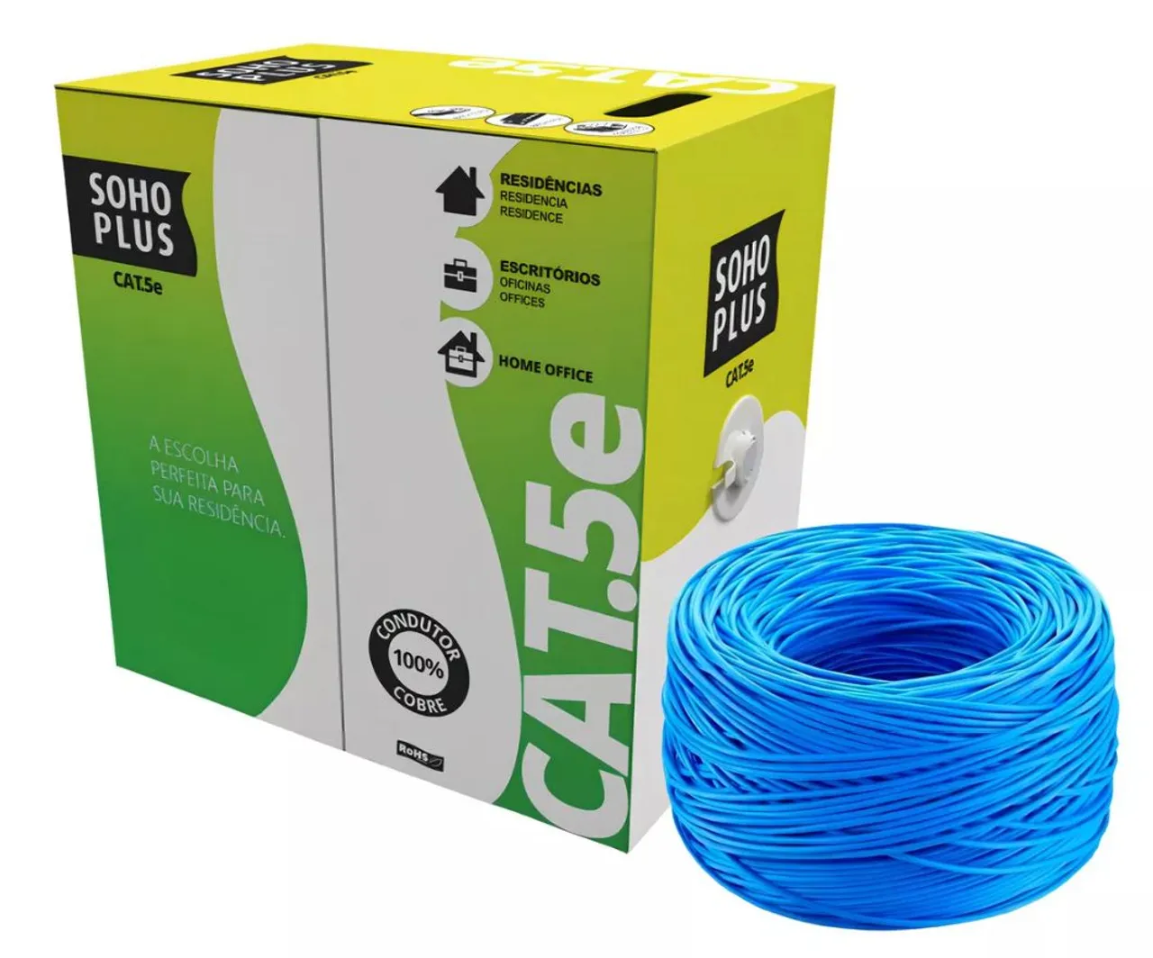 Cabo de Rede CAT5e 100% Cobre - Soho Plus Furukawa 243m