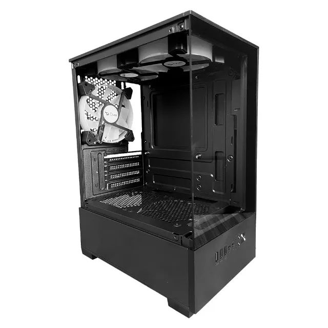 Gabinete Gamer Duex DXJ250-2 BK Black *Com 3 Fans* - Micro-ATX, Mini-ITX - WZetta - Foto 2